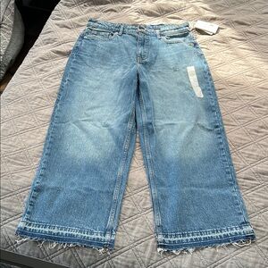 Stylish Blue Wide-Leg Jeans